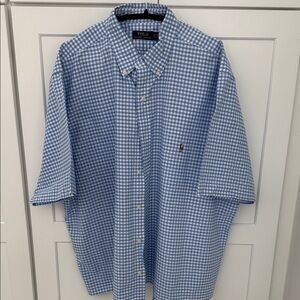 Polo by Ralph Lauren Blue and White Gingham Button-Down Shirt